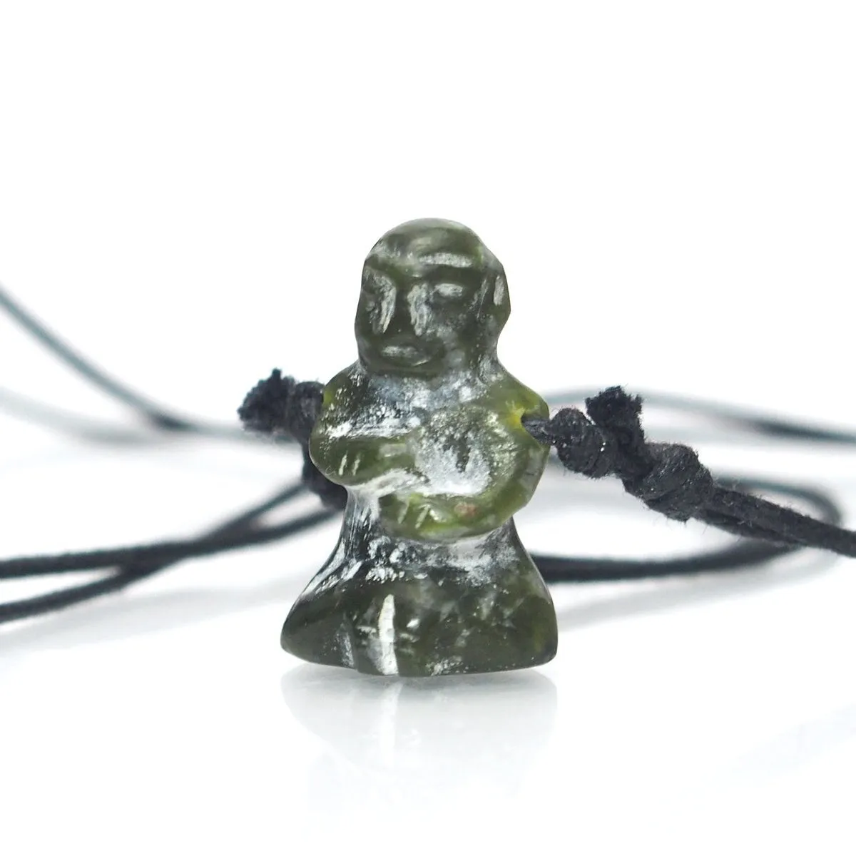 Jade Kneeling Buddha Figure, B