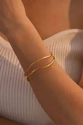 JASMINE CUFF 18K GP Stainless