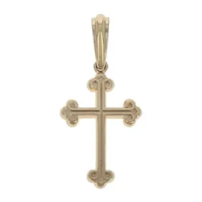 King Baby 10K Yellow Gold Traditional Cross Pendant