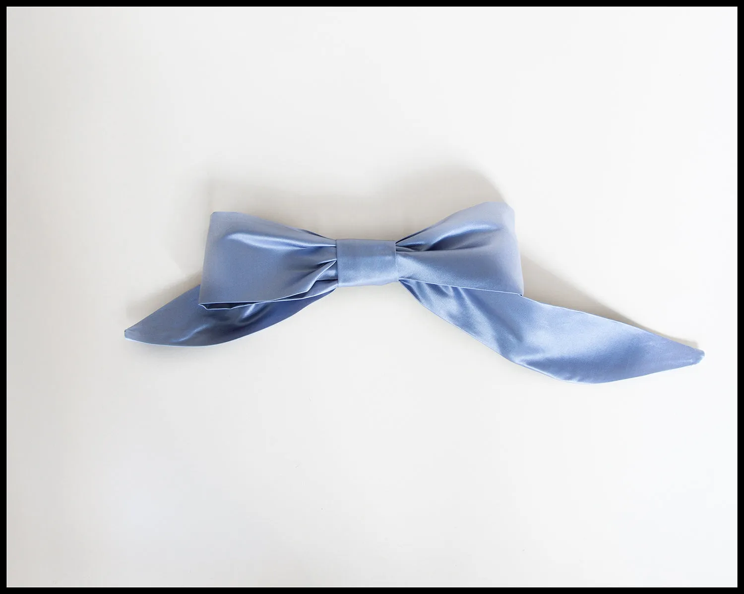 Large Blue Silk Hair Bow
