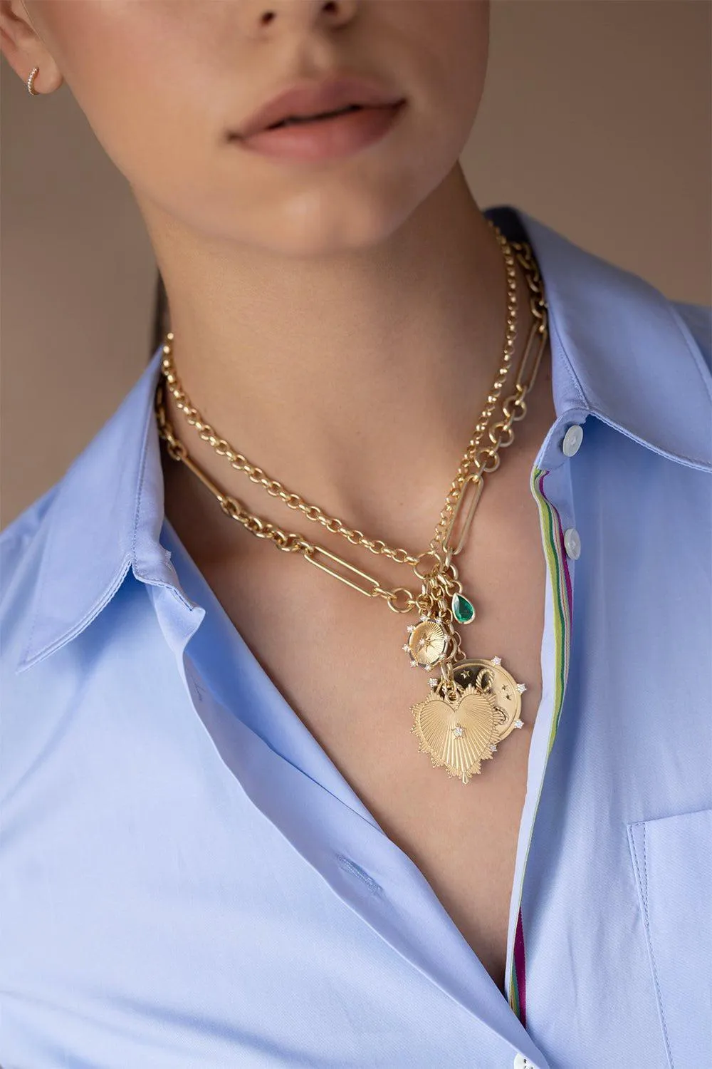 Large Emerald Forever Always Pendant