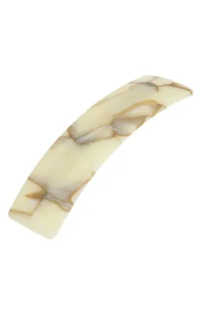 Large Rectangle Barrette - Carrara