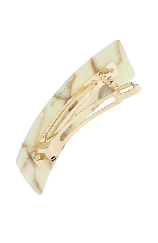 Large Rectangle Barrette - Carrara