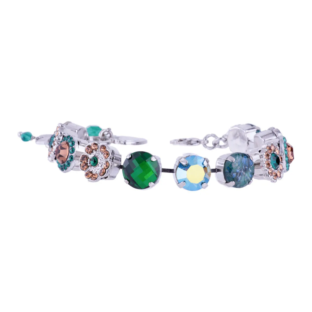 Large Rosette Bracelet in "Deep Forest" *Custom*