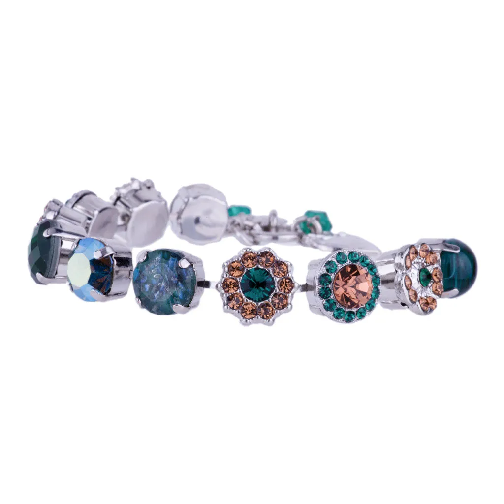 Large Rosette Bracelet in "Deep Forest" *Custom*