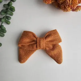 Louise Sailor Bow (Rust tweed)