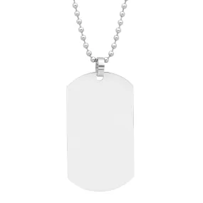 Men's Stainless Steel Name Tag Pendant