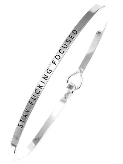Message Brass Bangle Bracelet