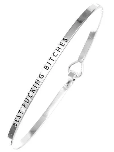 Message Brass Bangle Bracelet