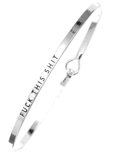 Message Brass Bangle Bracelet