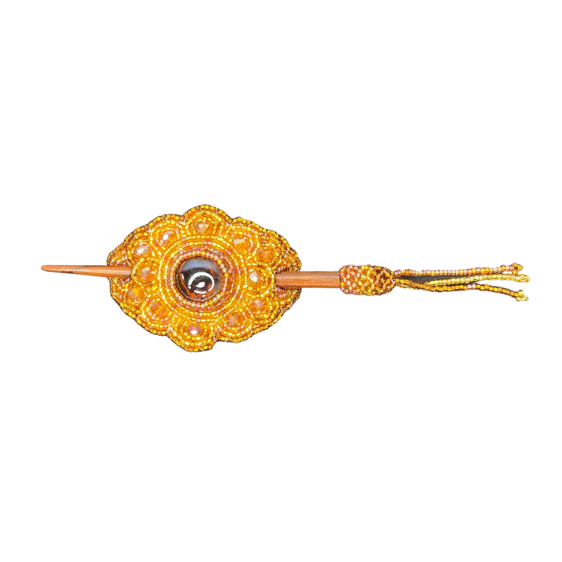 Michelle Seed Bead Hair Barrette - Guatemala