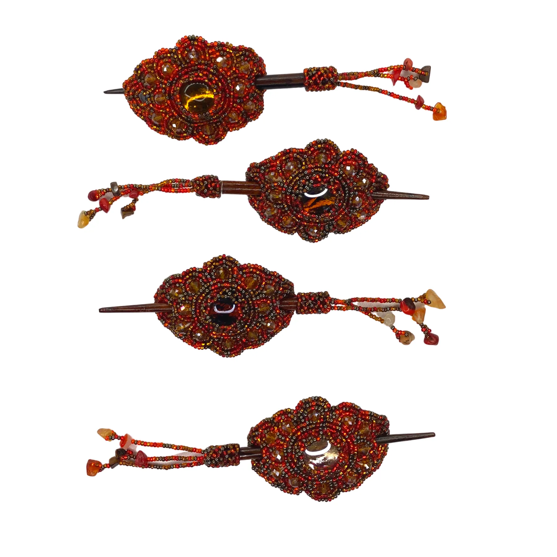 Michelle Seed Bead Hair Barrette - Guatemala