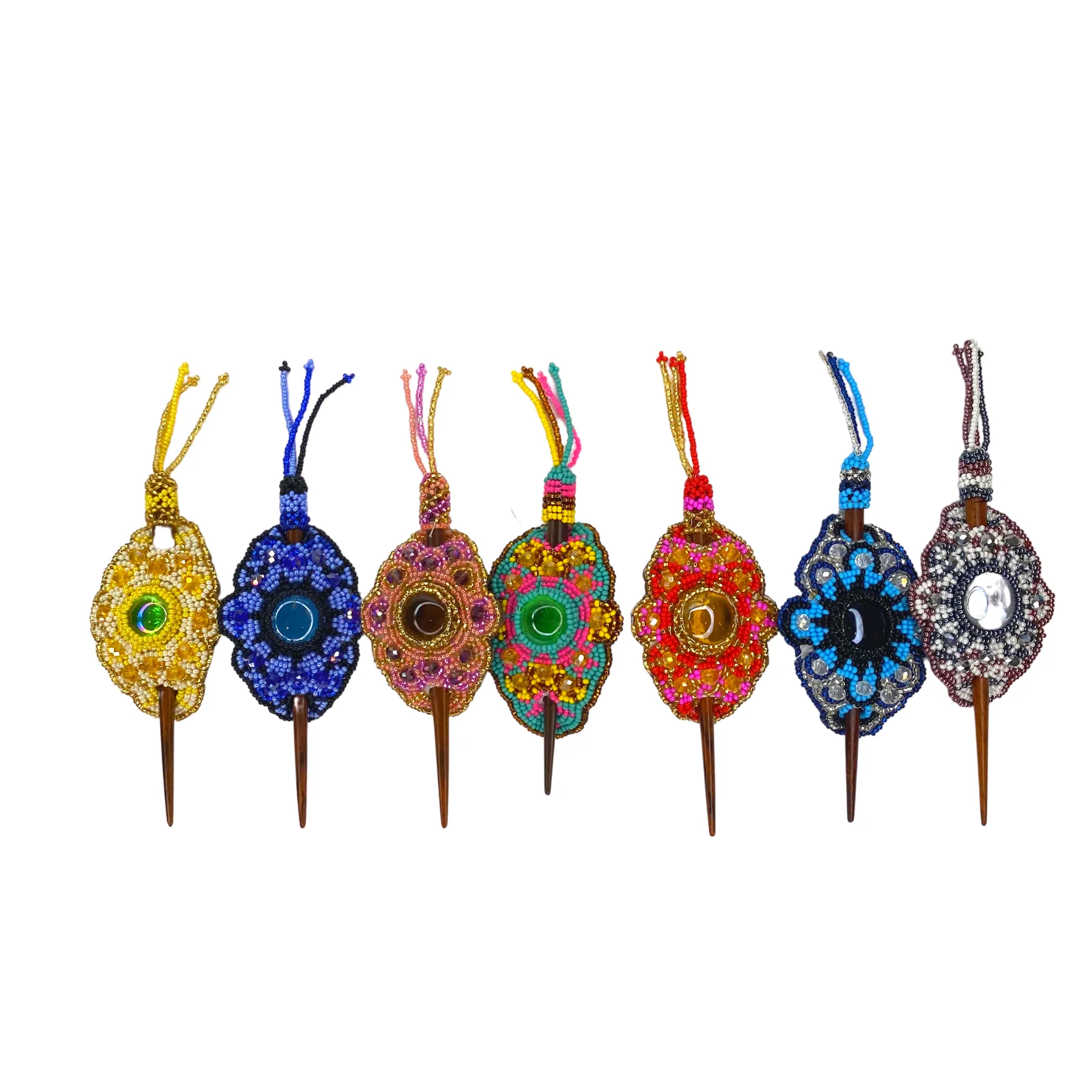 Michelle Seed Bead Hair Barrette - Guatemala