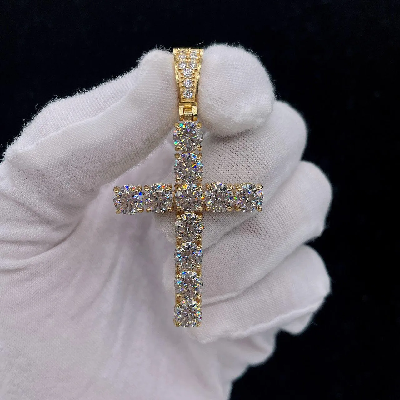 Moissanite Cross Pendant