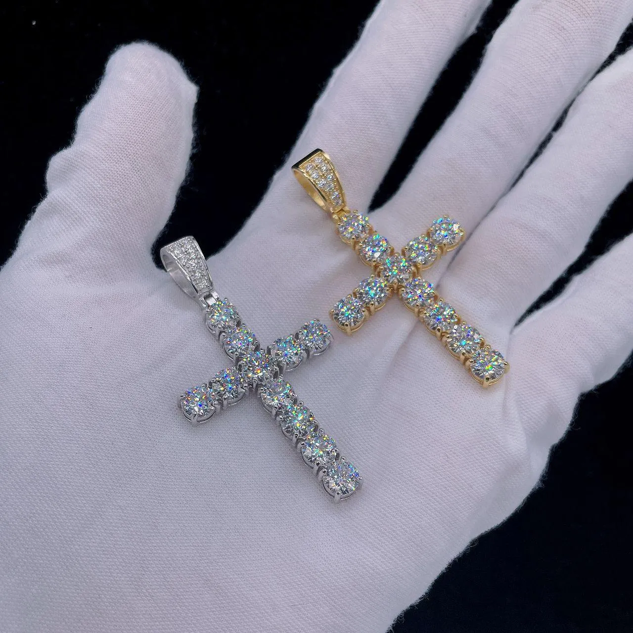 Moissanite Cross Pendant