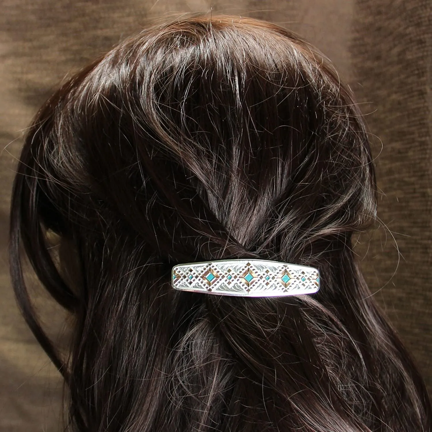 Montana Silversmiths Brand Two Tone Southwestern Beats Barrette