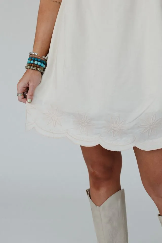 Moonlit Orchid Dress - Cream