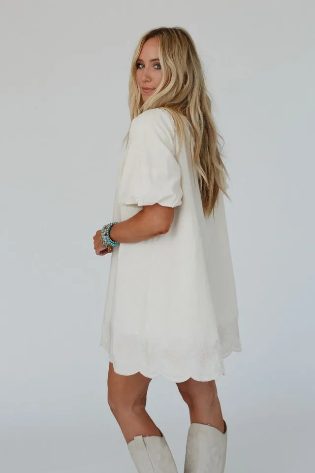 Moonlit Orchid Dress - Cream