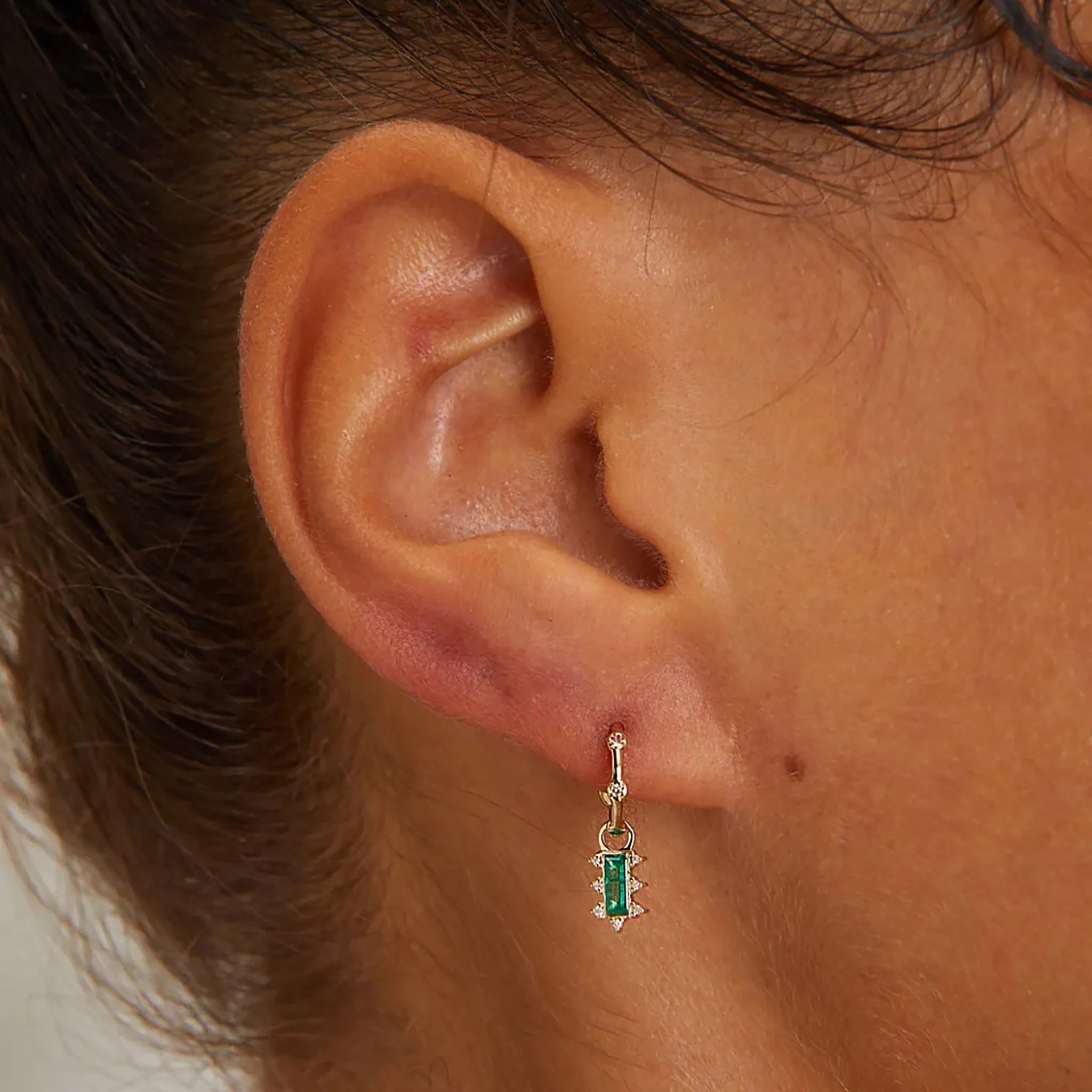 Mosaic Charm with Emerald