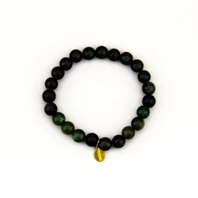 Moss Agate Stone Mala Mala Bracelet