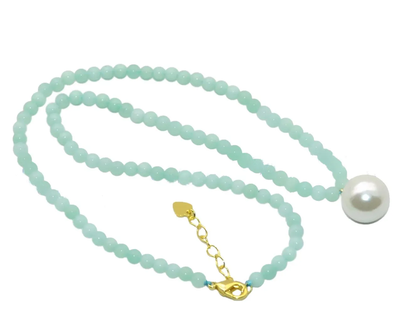 Multi-Gemstone Gemstone Shell Pearl Drop Necklace(s) 18''