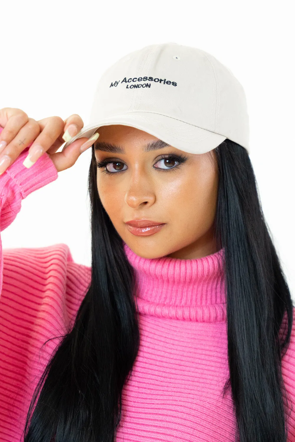 My Accessories London Logo Cap in Off White