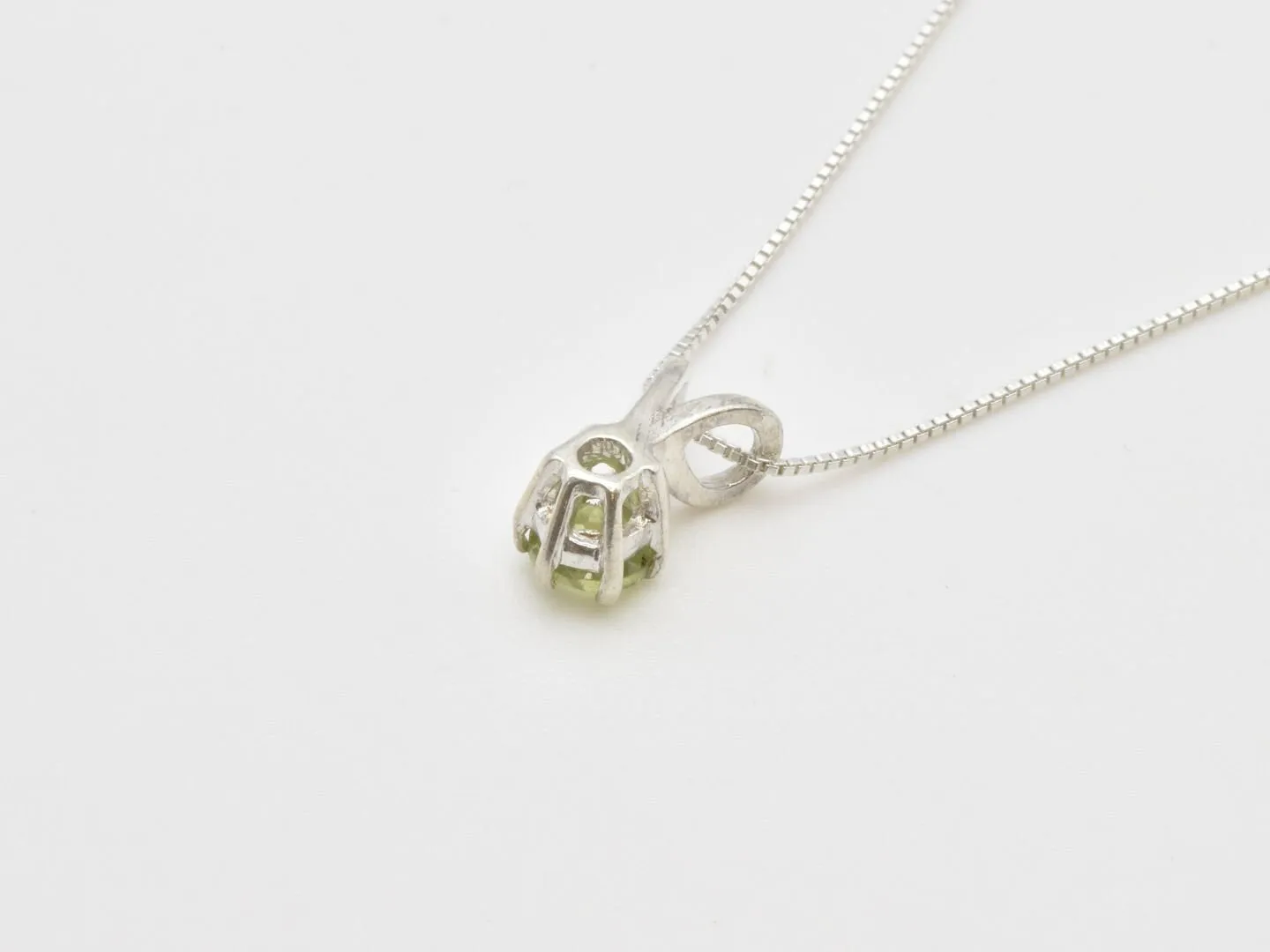 Natural Peridot Pendant - Dainty Green Necklace, August Birthstone Necklace