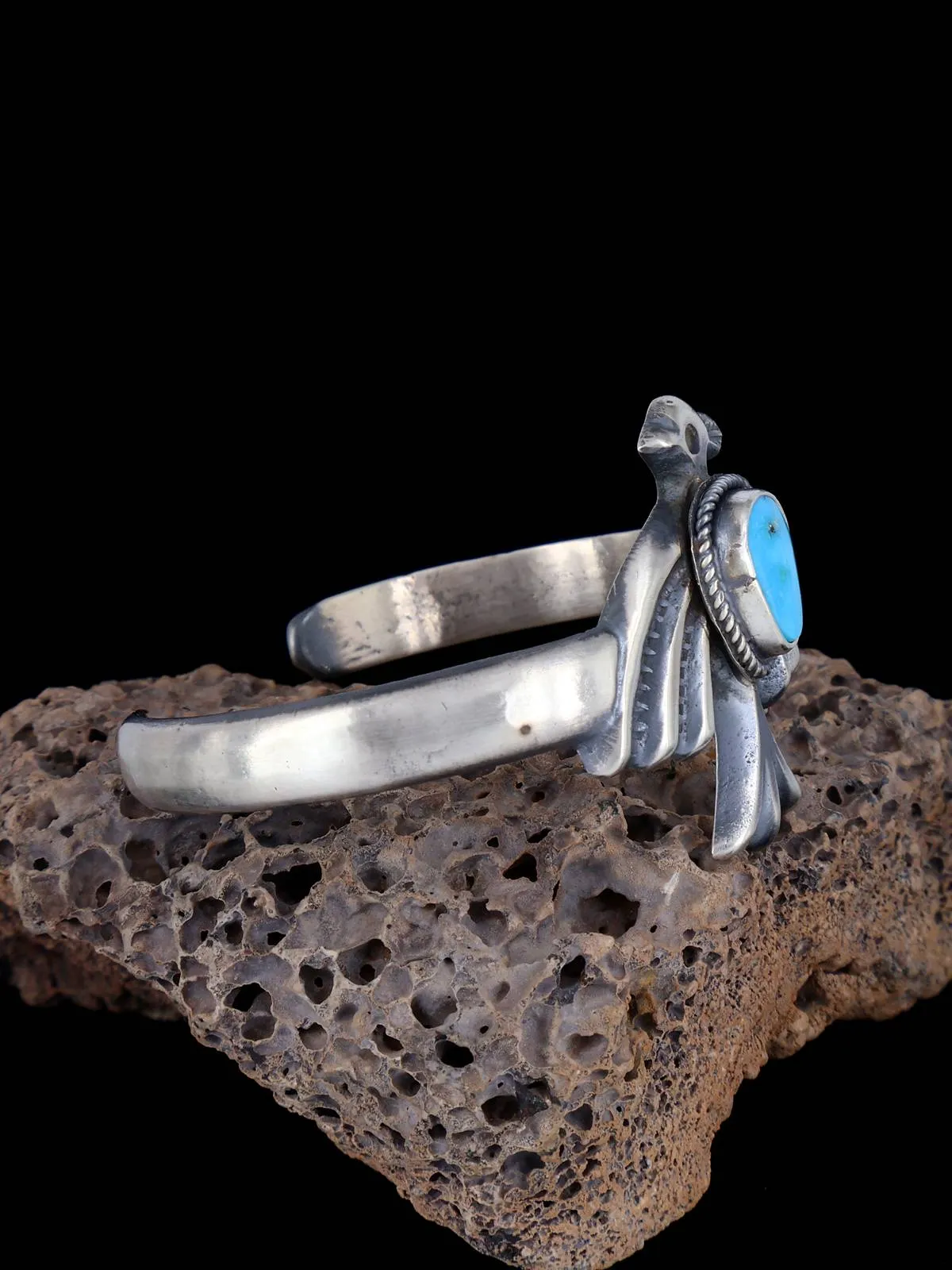 Navajo Kingman Turquoise Sterling Silver Cuff Bracelet
