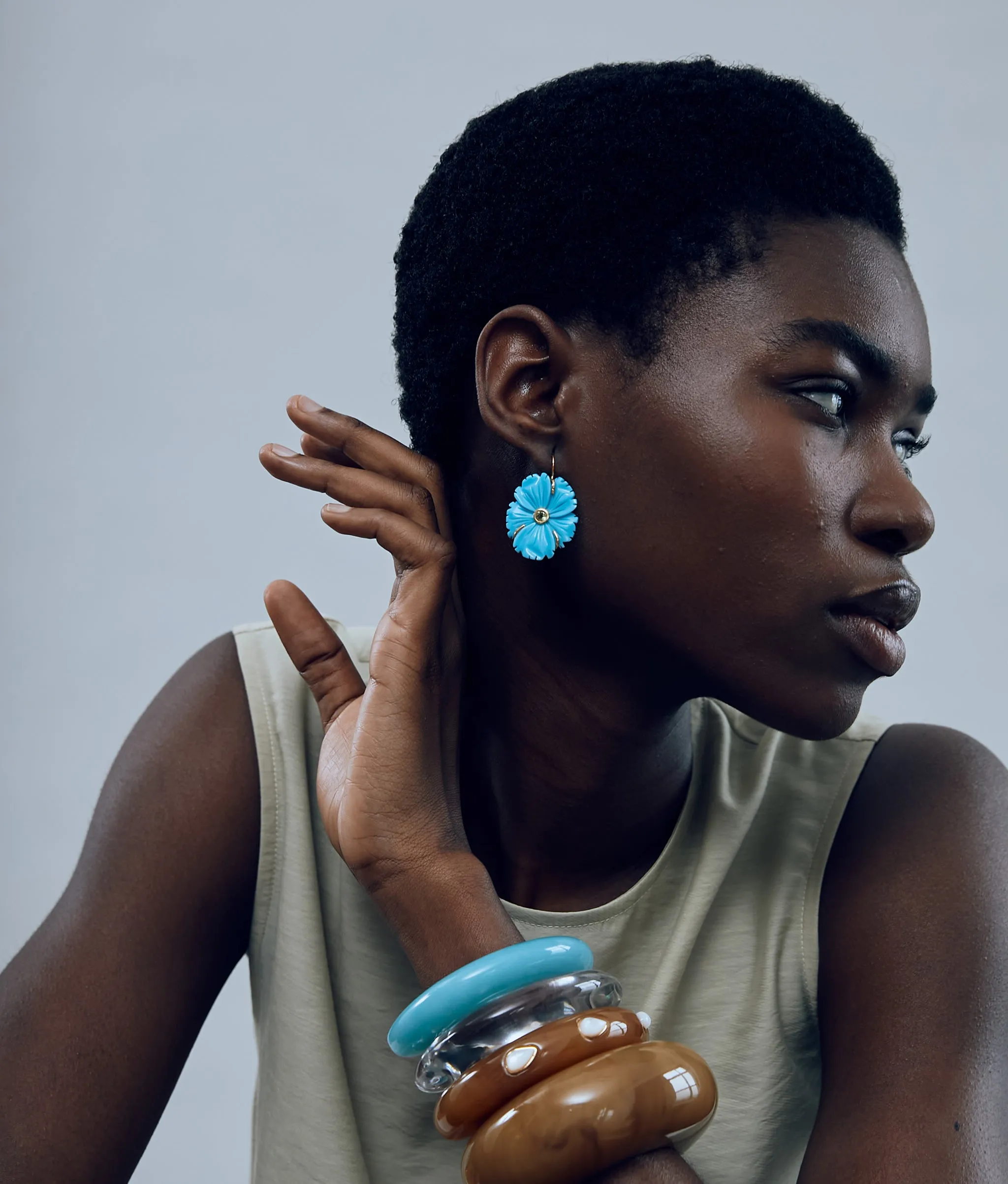 New Bloom Earrings in Cerulean