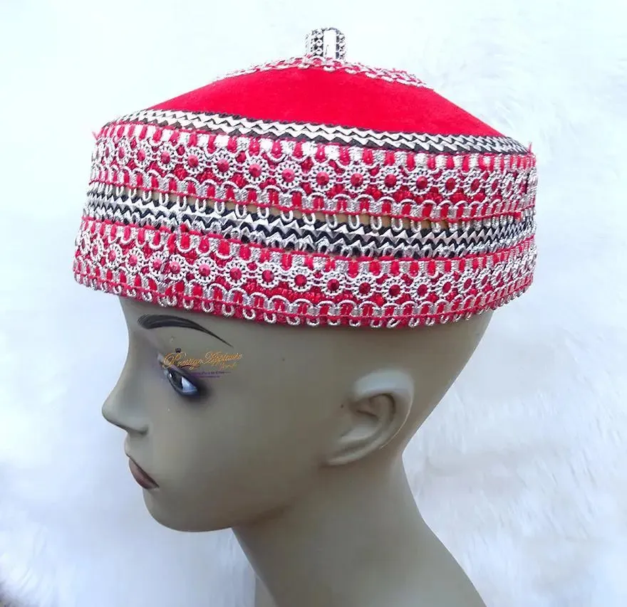 New Elegant African Igbo traditional Wedding Cap For Chief Titled Men
