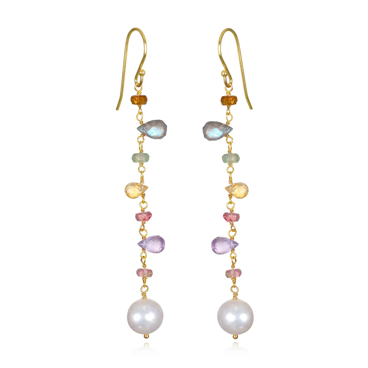 New! Wildflower Freshwater Pearl Dangles