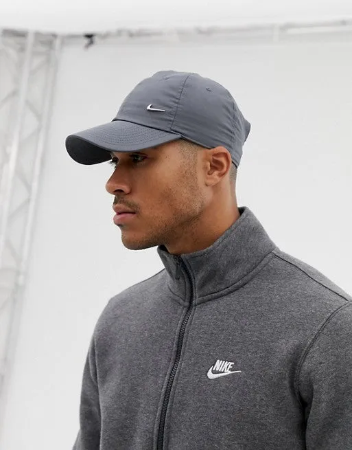 NIke Heritage Metal Swoosh Cap Metal Grey