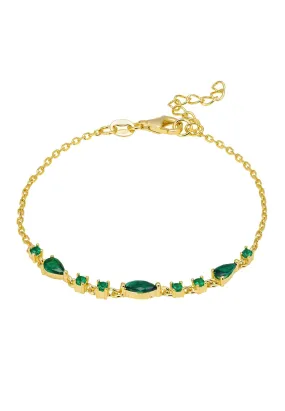 Olivia Bracelet Emerald Green Gold