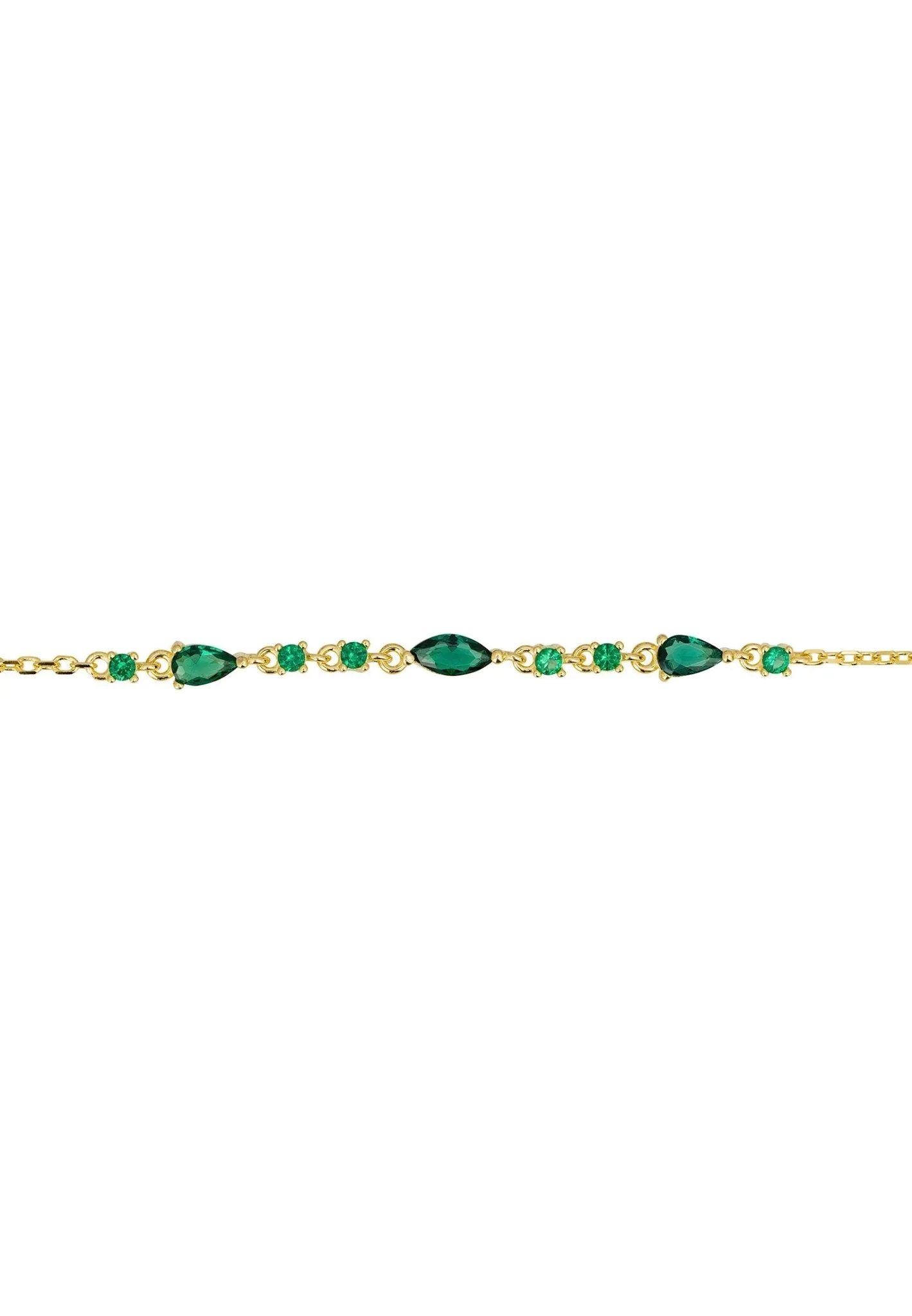 Olivia Bracelet Emerald Green Gold