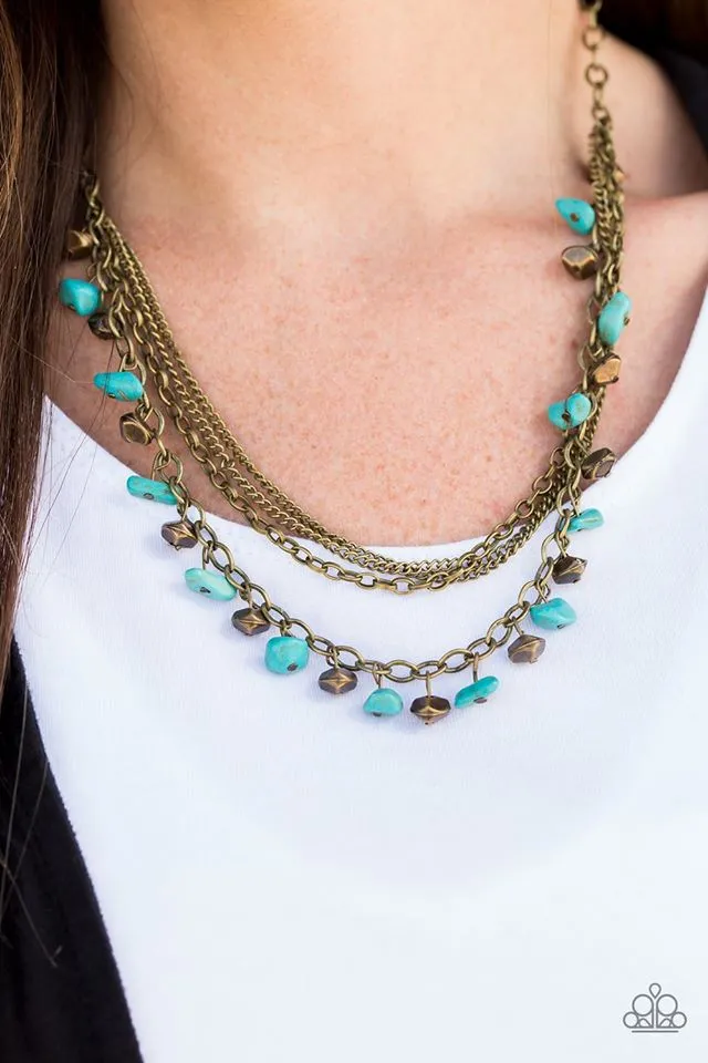Open Door Jewelry - Canyon Escape - Brass Necklace - Paparazzi Accessories