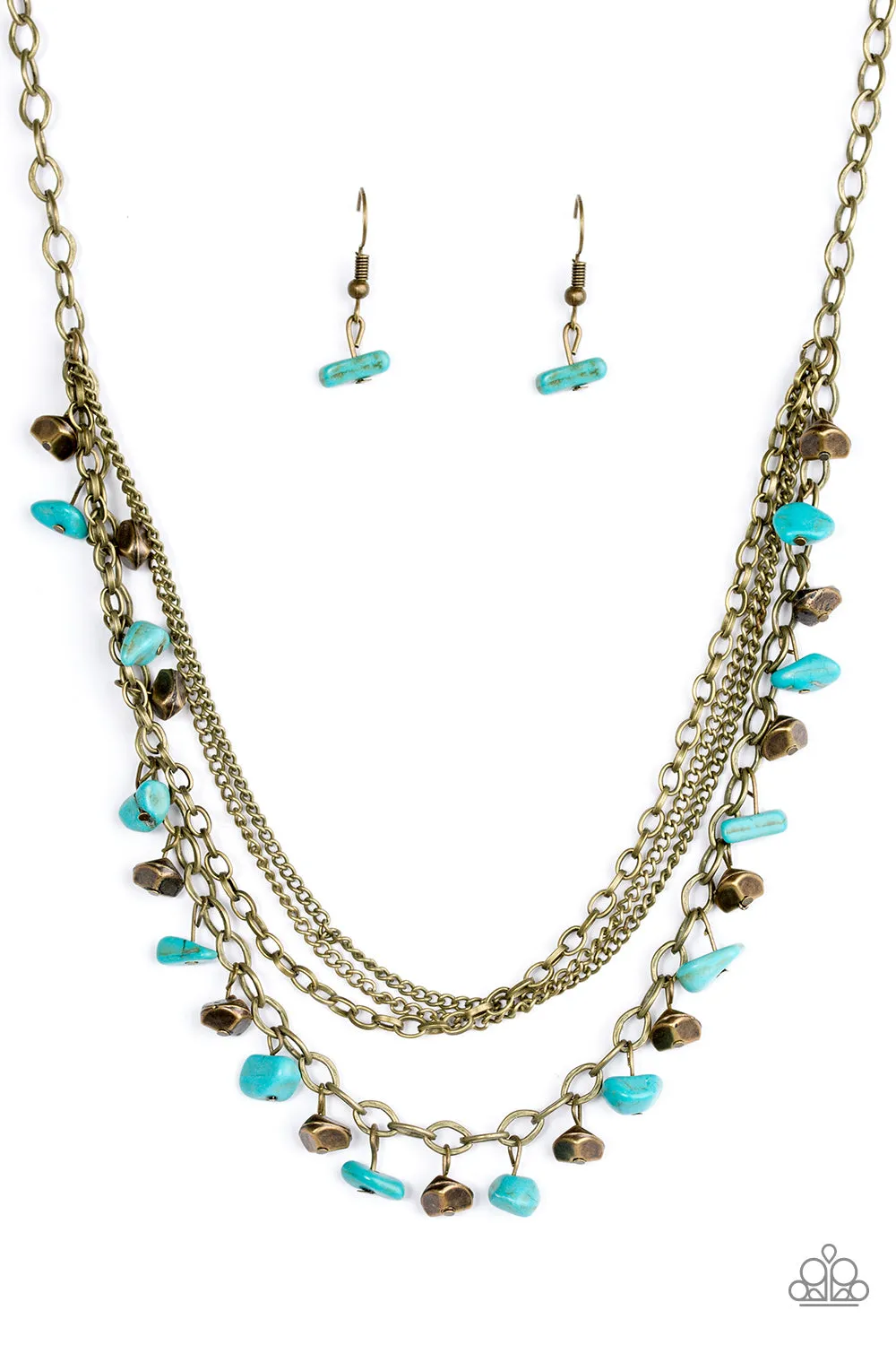 Open Door Jewelry - Canyon Escape - Brass Necklace - Paparazzi Accessories