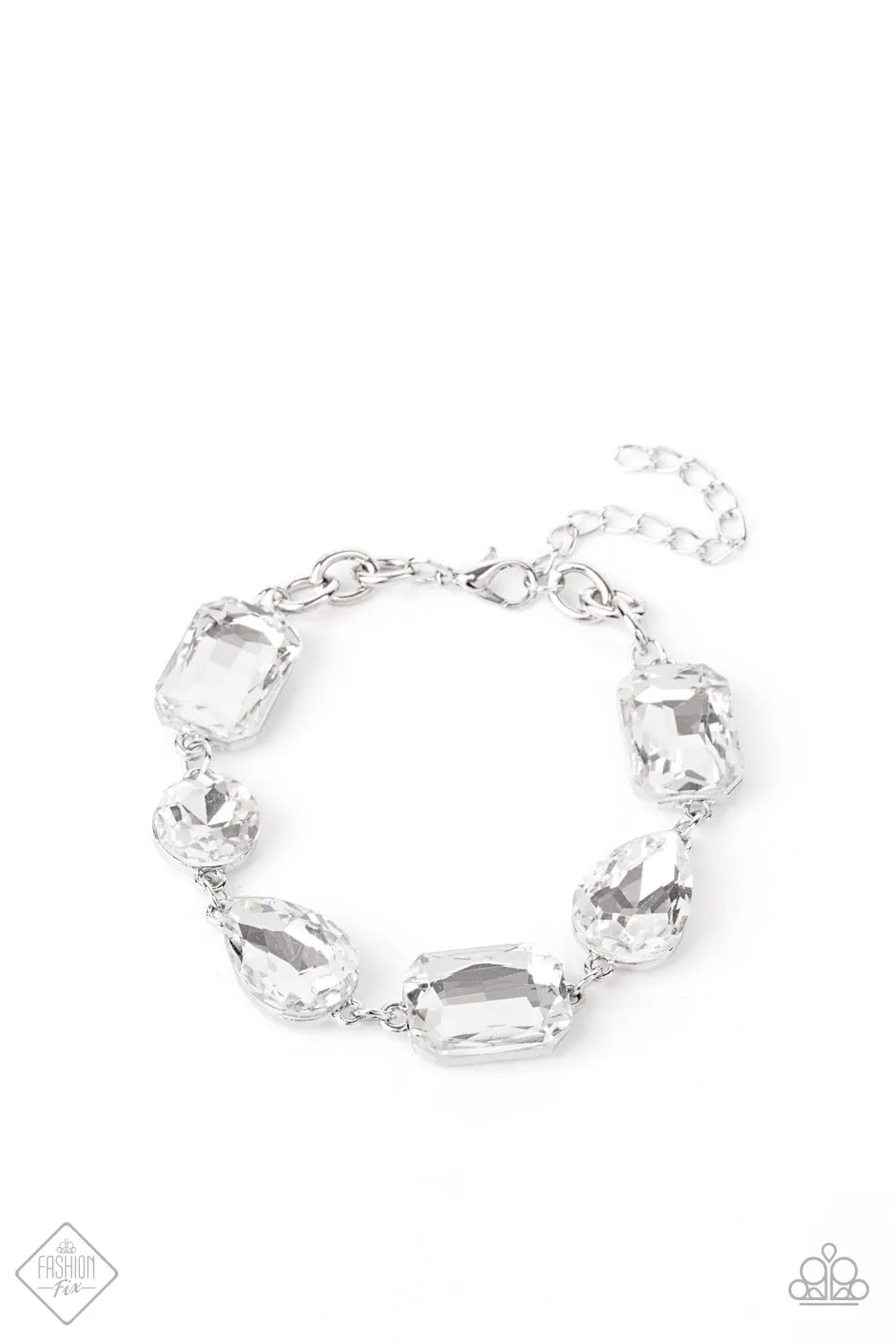 Open Door Jewelry - Cosmic Treasure Chest - White Bracelet - Paparazzi Accessories