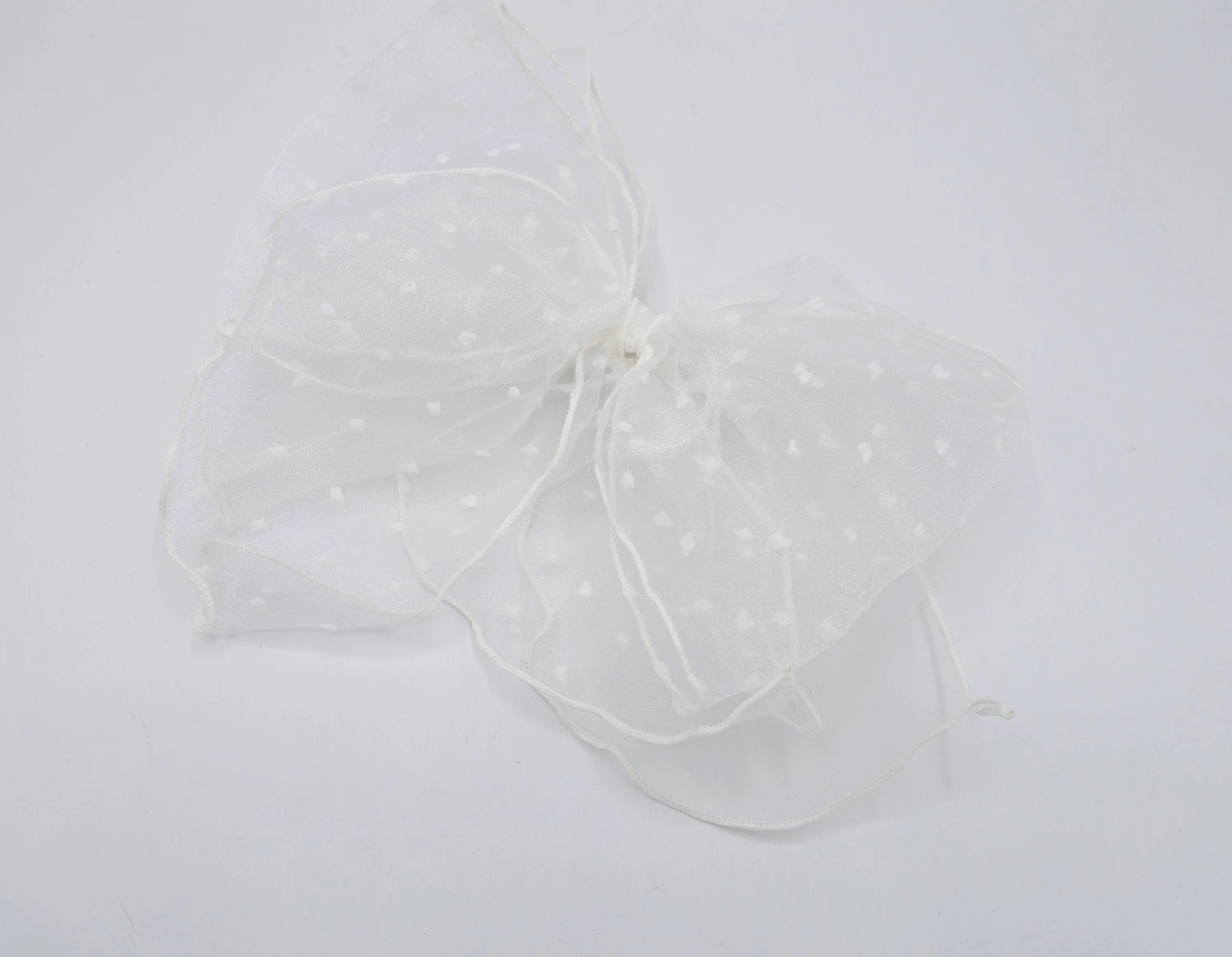 organza hair bow, dot hair bow ,oversized hair bows for girls
