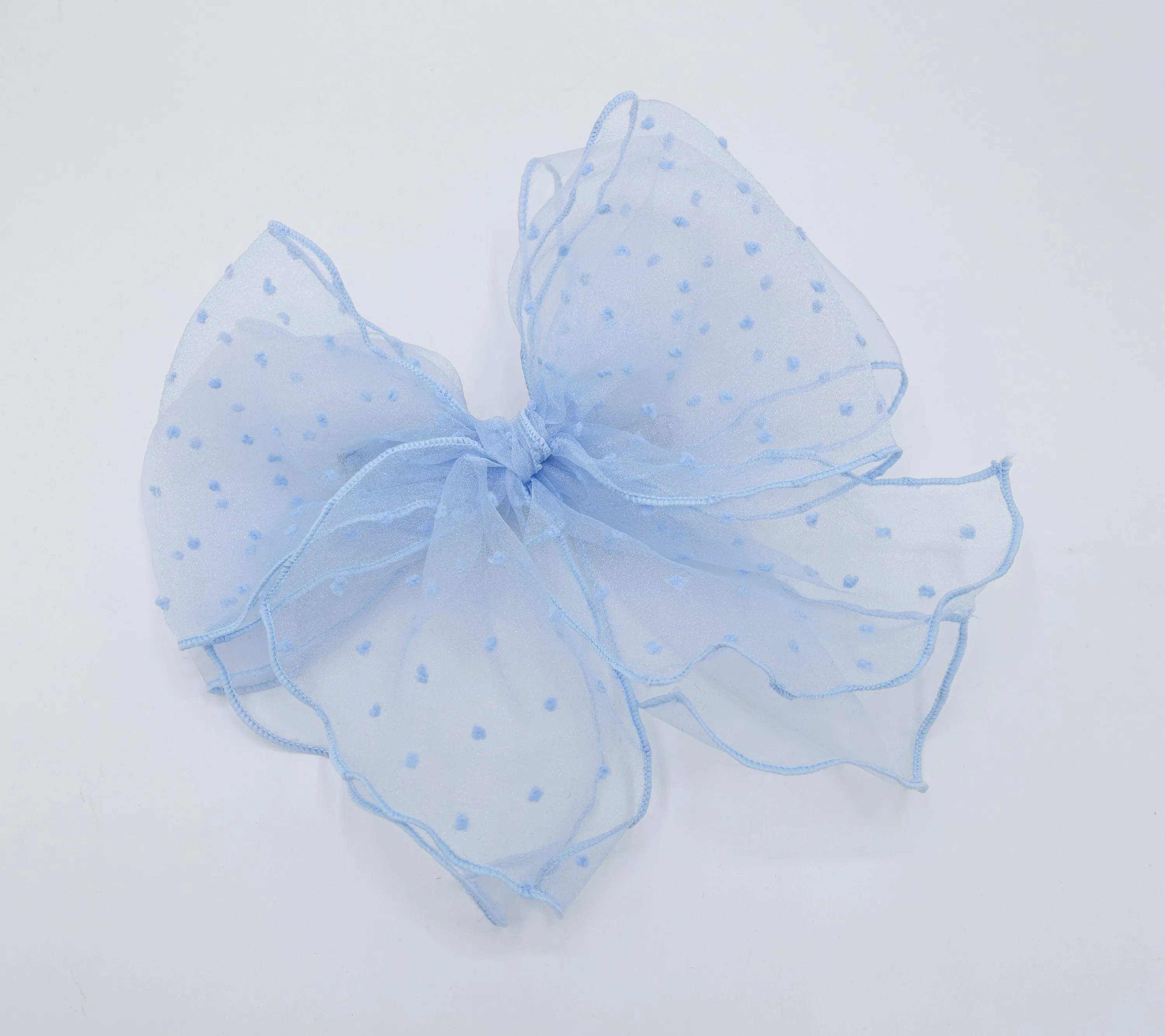 organza hair bow, dot hair bow ,oversized hair bows for girls