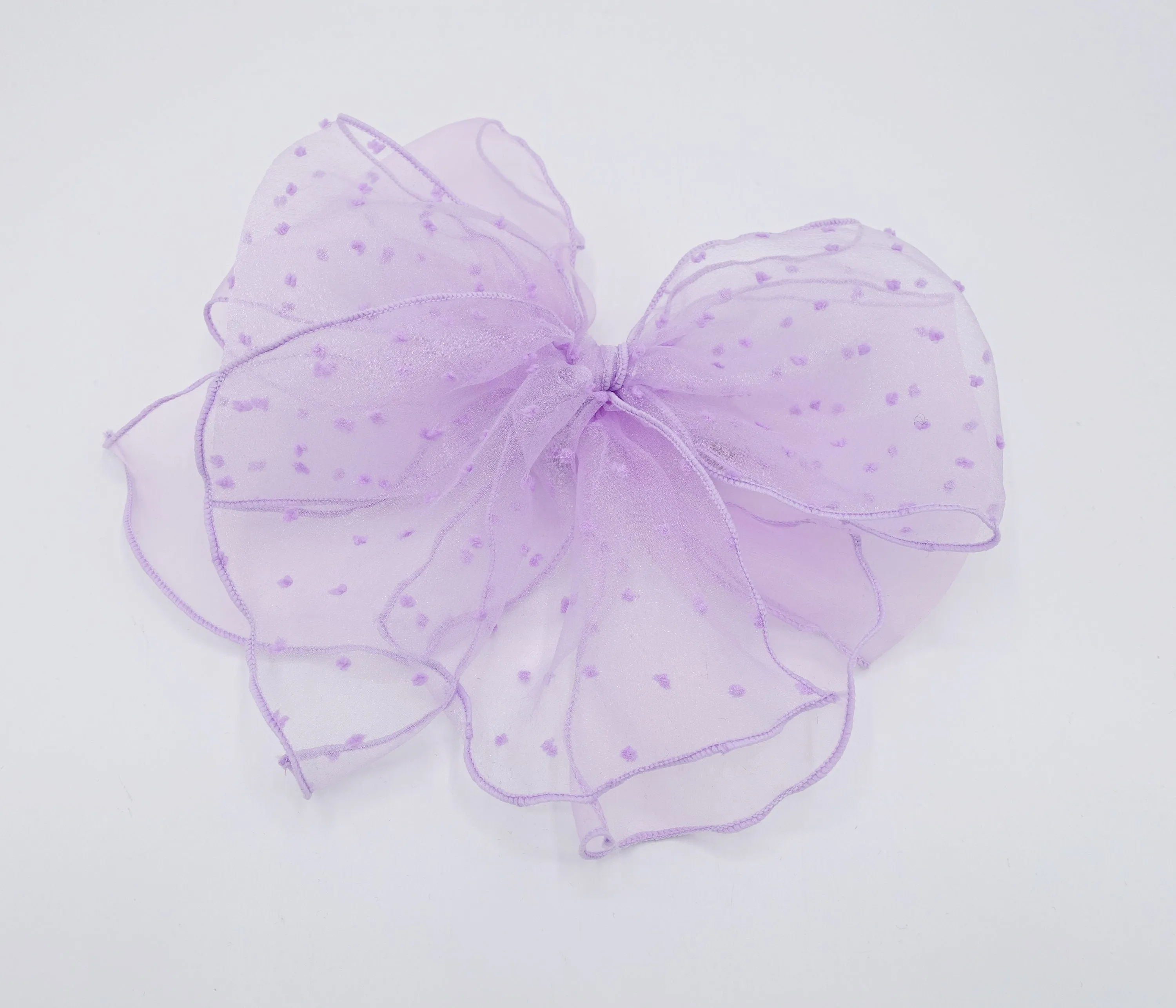 organza hair bow, dot hair bow ,oversized hair bows for girls