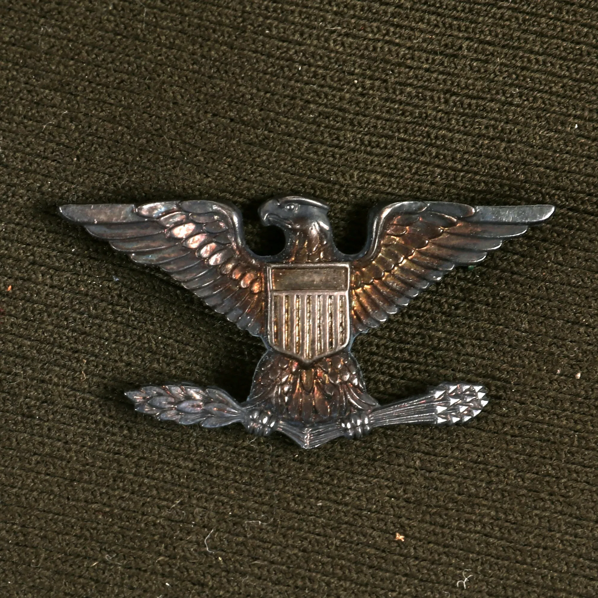Original U.S. WWII Era Brigadier General and Colonel’s Overseas Side Cap (Garrison Cover) Grouping - (2) Items