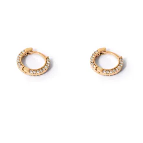 Pavé Small Hoop Earrings