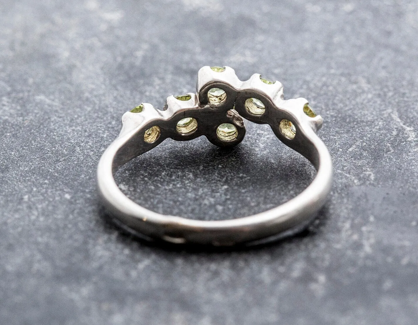 Peridot Ring - Green Dainty Ring - Natural Peridot Ring