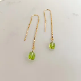 Peridot Threader Earrings