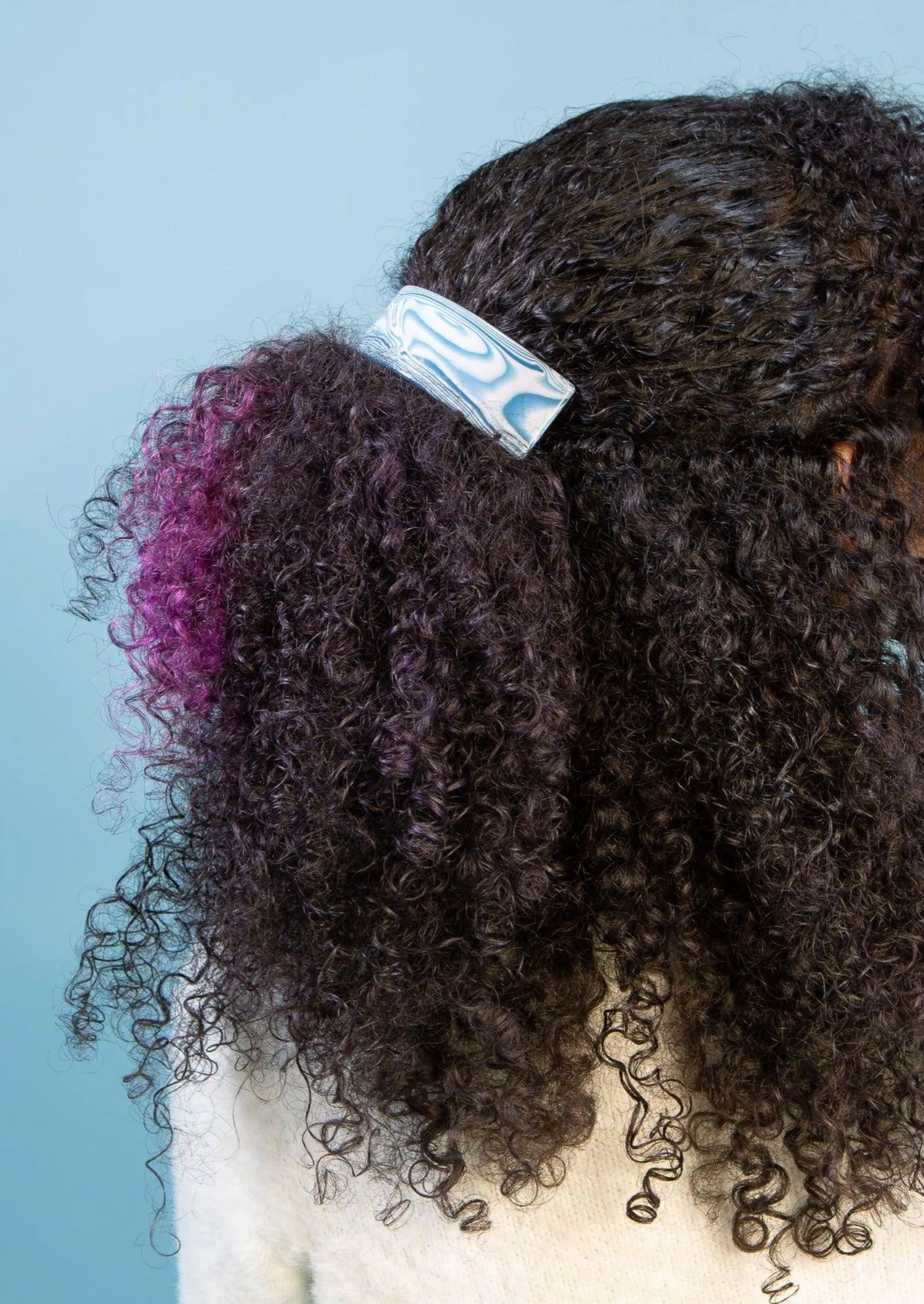 Pony Clip - Marbled Blue