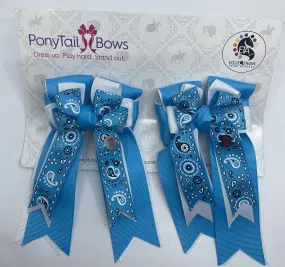 PonyTail Bows- Ocean Bandana