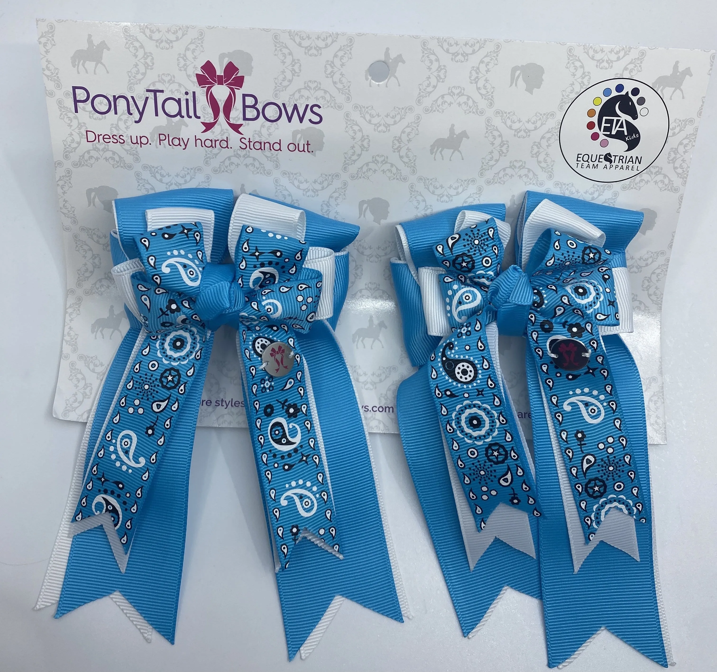 PonyTail Bows- Ocean Bandana