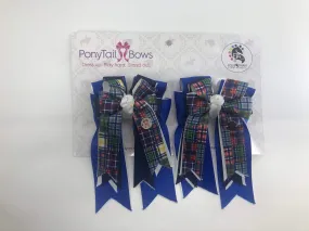 PonyTail Bows- Plaid Topper