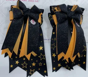 PonyTail Bows- Starry Night Black