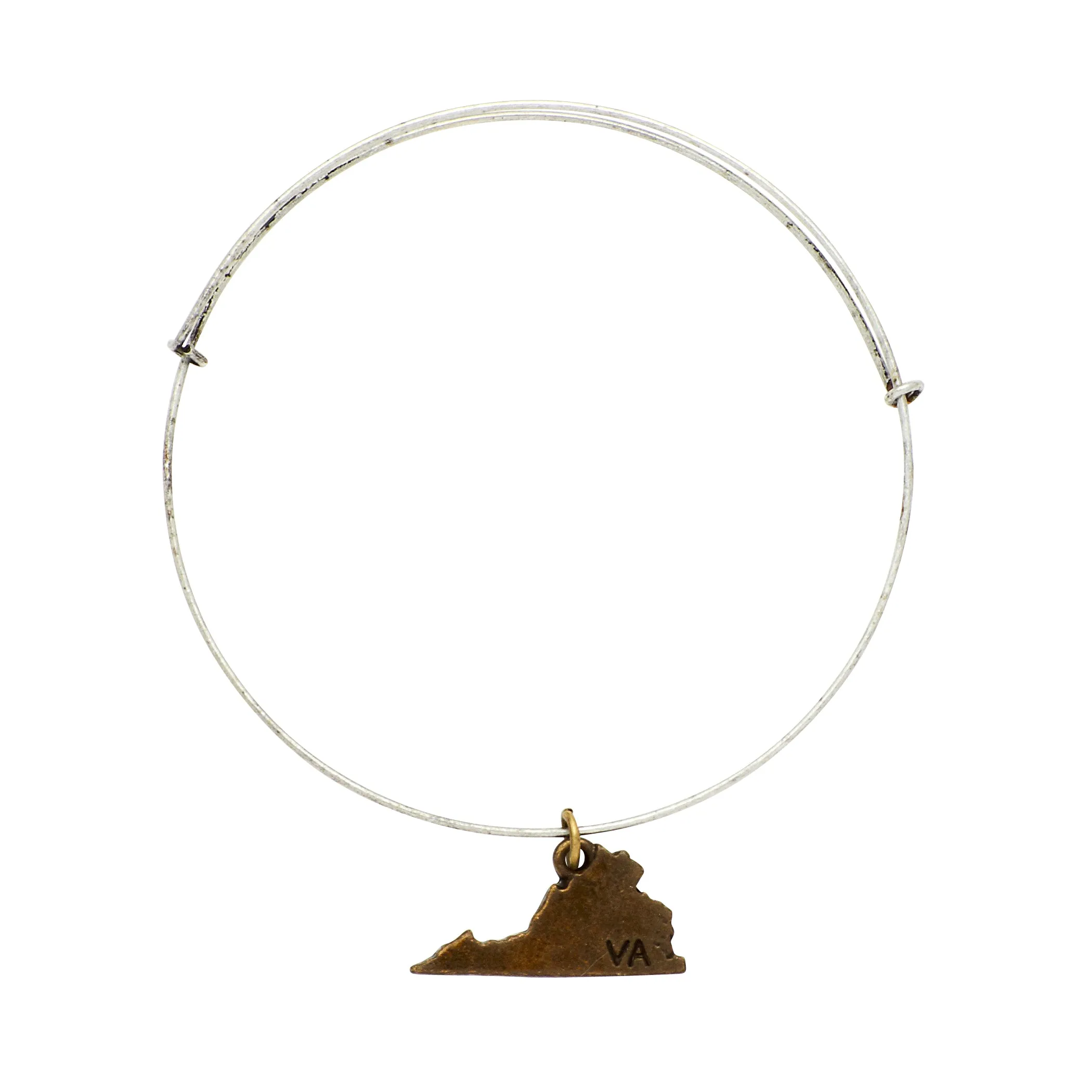 *"Virgina" State Initial Wire Bangle